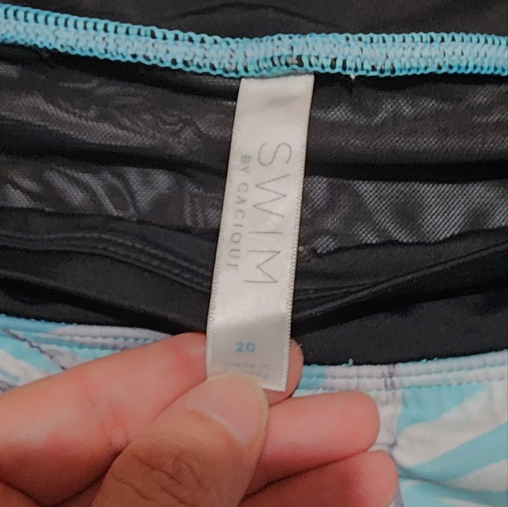 Free W/ Bundle Lane Bryant/ Cacique Swim Shorts With Pocketa, Size 20 - Picture 3 of 3